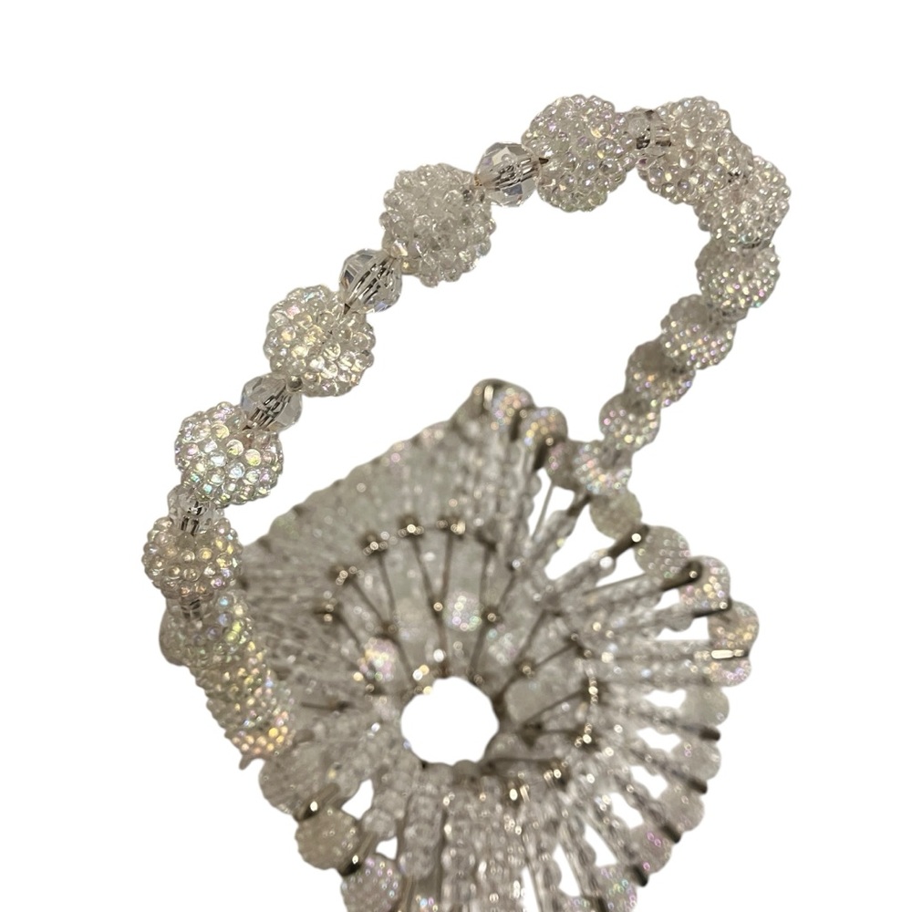 Vintage Bead & Safety Pin Basket Clear Pearlized Beads - Picture 4 of 11